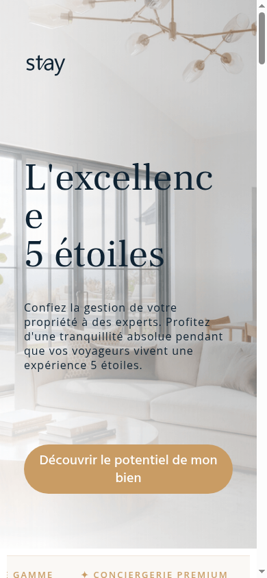 Stay Conciergerie sur mobile