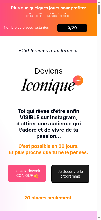 Hero Iconique créé pour Assa Manière sur mobile
