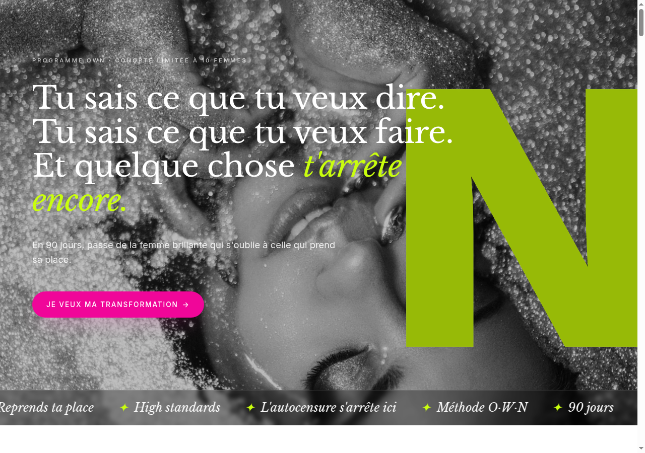 Landing page desktop Own Shamasqalli