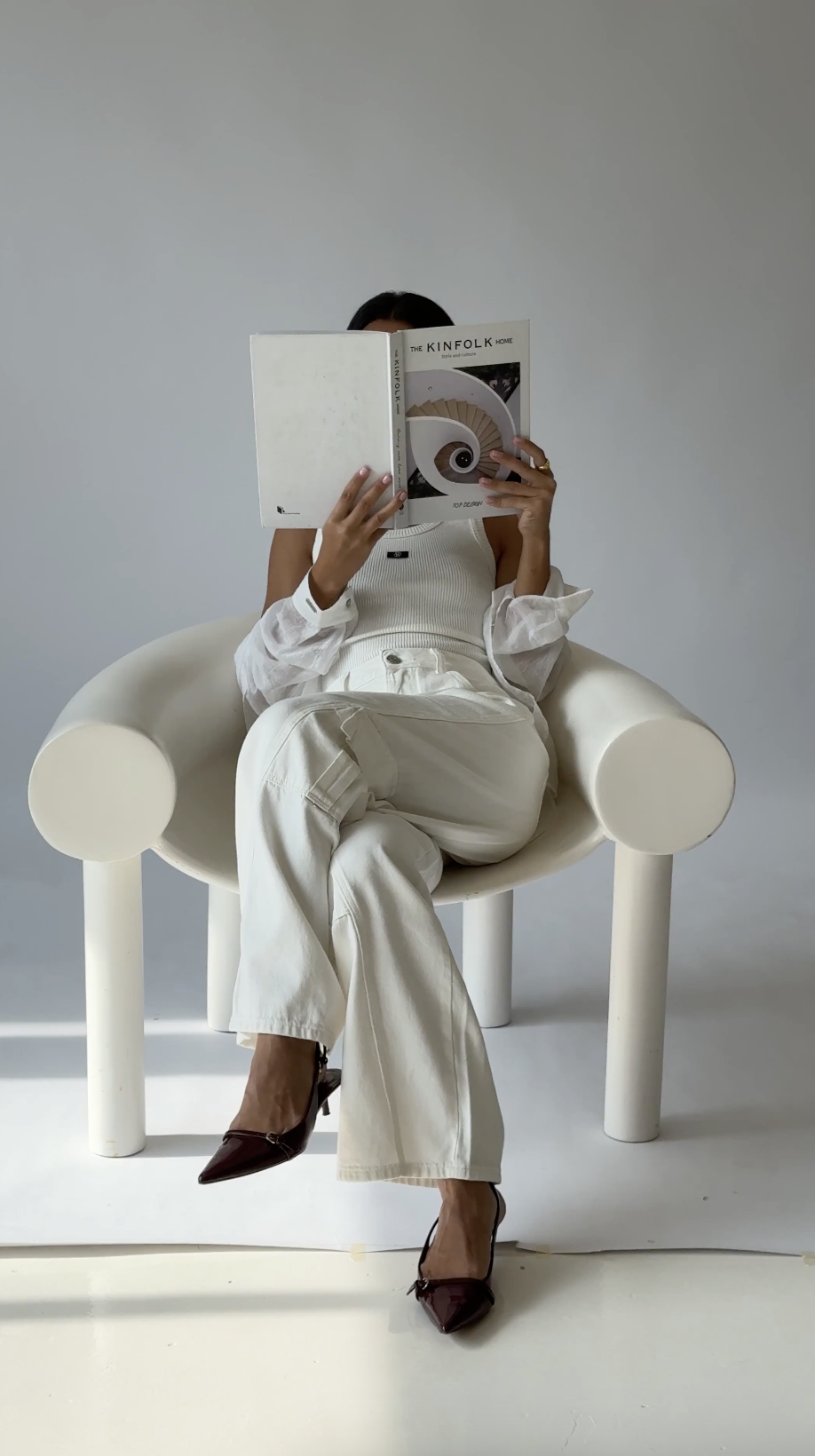 Reading in chair